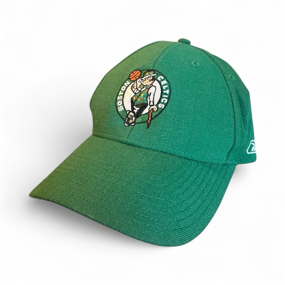 Boston Celtics Green Reebok Cap Hat Adjustable NBA Embroidered Logo Wool Blend